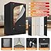 Manastin Upgraded Portable Steam Sauna for Home, Sauna Tent with 3L/1200W Steamer, XL Foldable and Remote Control, 99-Min Timer & 15 Power Levels, 2.6' x 2.6' x 5.9' Detox Spa for Relaxation,Jet Black