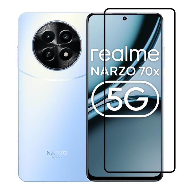 Image of Screen Protector Tempered Glass For Realme Narzo 70X 5G Cellphone With Easy Installation Kit
