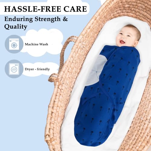 Image of 3 Pack Organic Swaddles Sacks For Newborns, Baby Girls, Boys, Soft & Snug Newborn Sack, Nursery Swaddling Blankets