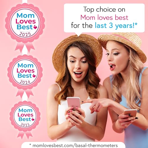 digital basal body thermometer 1100th degree high precision quick 60-sec reading memory recall accurate bbt thermometer for natural ovulation tracking by iproven