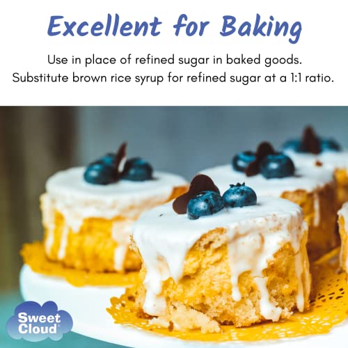 Sweet Cloud Organic Brown Rice Syrup | Corn Syrup And Sugar Substitute | Vegan Honey Replacement | Cooking, Baking, Candy Making | Usda Organic | Kosher | Korean Jocheong | Made From Whole Grain Brown Rice | 1 Gallon #TOP1
