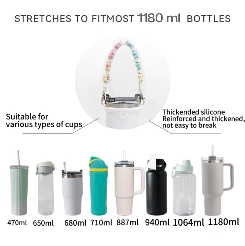 Correa Stanley Cup Correa Para Stanley Cup TOMUKU - Asa Transporte Para Botellas Quencher Y Tumbler Accesorio Stanley Quencher
