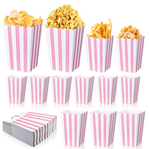 Image of 40-Pack Popcorn Boxes, Sturdy and Durable Paper Popcorn Bucket, Popcorn Containers Boxes for Movie Theme Party Decorations, Perfect for Families Parties,Cinema Night Supplies