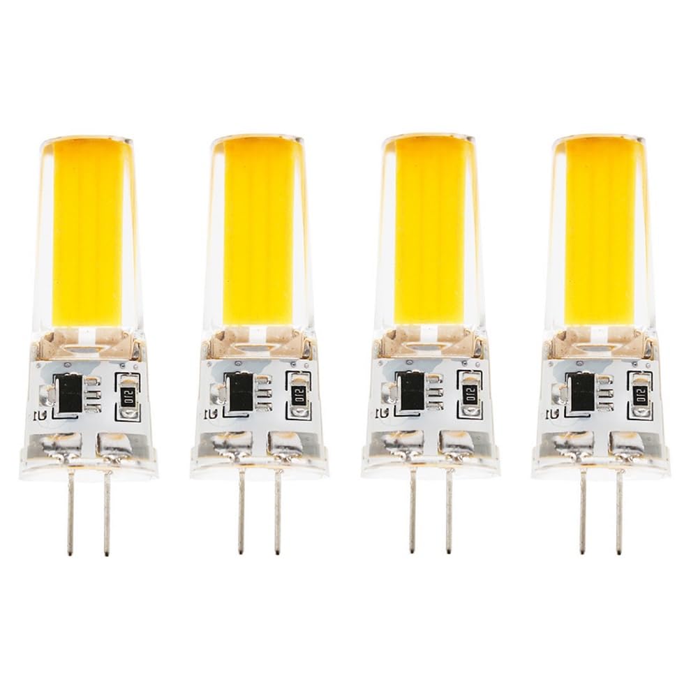 DLEDMOP LED Light Bulbs G4 Mini Bulbs 5W LED Dimmable Base 3 Watts G4 Silicone 220V AC Warm White,Cool White,5W-4PC