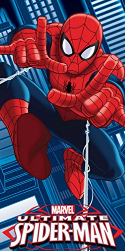 Preisvergleich Produktbild Marvel Ultimate Spiderman Web Thwip Badehandtuch, Baumwolle