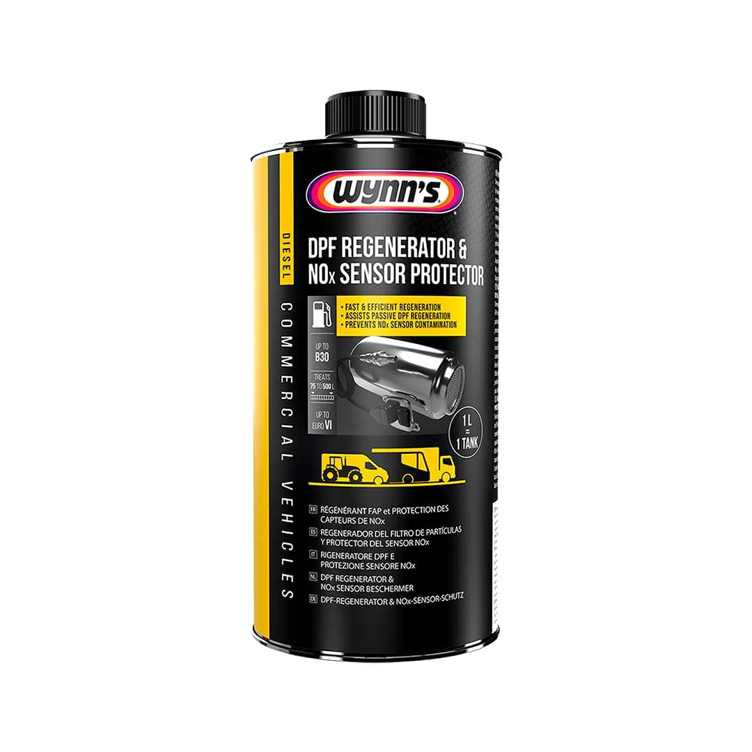 Wynns Regenerador DPF para vehículos comerciales y protector de sensor de NOx, limpia los filtros diésel bloqueados y reduce las emisiones de hollín, optimiza el rendimiento del sensor, 1 litro