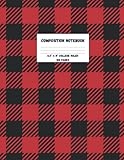  Buffalo Plaid Composition Notebook College Ruled: for journal, diary, note taking, drawing, or writing -8,5x11 with 120 College Ruled Pages in Red and Black.