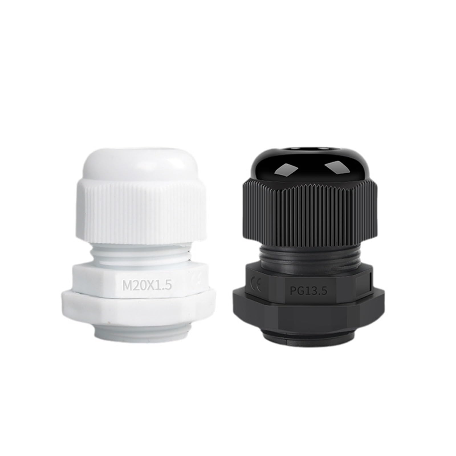 PG7 wasserdichte Kabelverschraubung, IP68, Nylonstecker für 3–6,5 mm Kabel, 50 Stück
