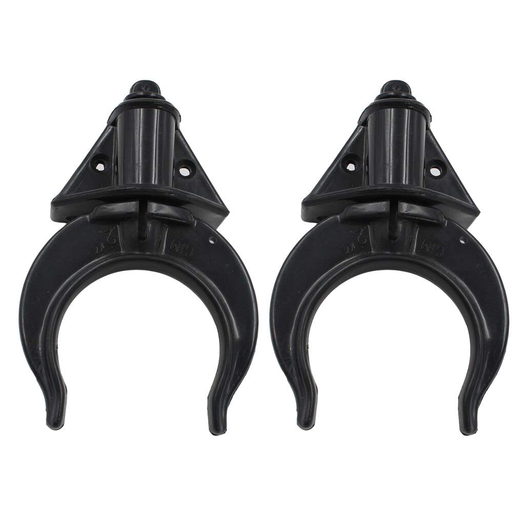 2 Pieces Black For Marine Canoes Boat Oar Lock Holders Rowlocks Durable Plastic