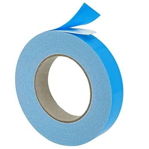 Doppelseitiges Klebeband extra stark Schaumstoff Montage Spiegelklebeband universell Holz,Papier,Kartonagen,Metall,Kunststoff,Glas und Steingut 1mm dick (9mm x 5m), weiß Cover