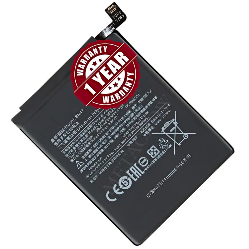 Image of Original BN47 Battery Compatible for Xiaomi Redmi 6 Pro | Xiaomi Mi A2 Lite - (4000mAh) - 1 Year Warranty JK1