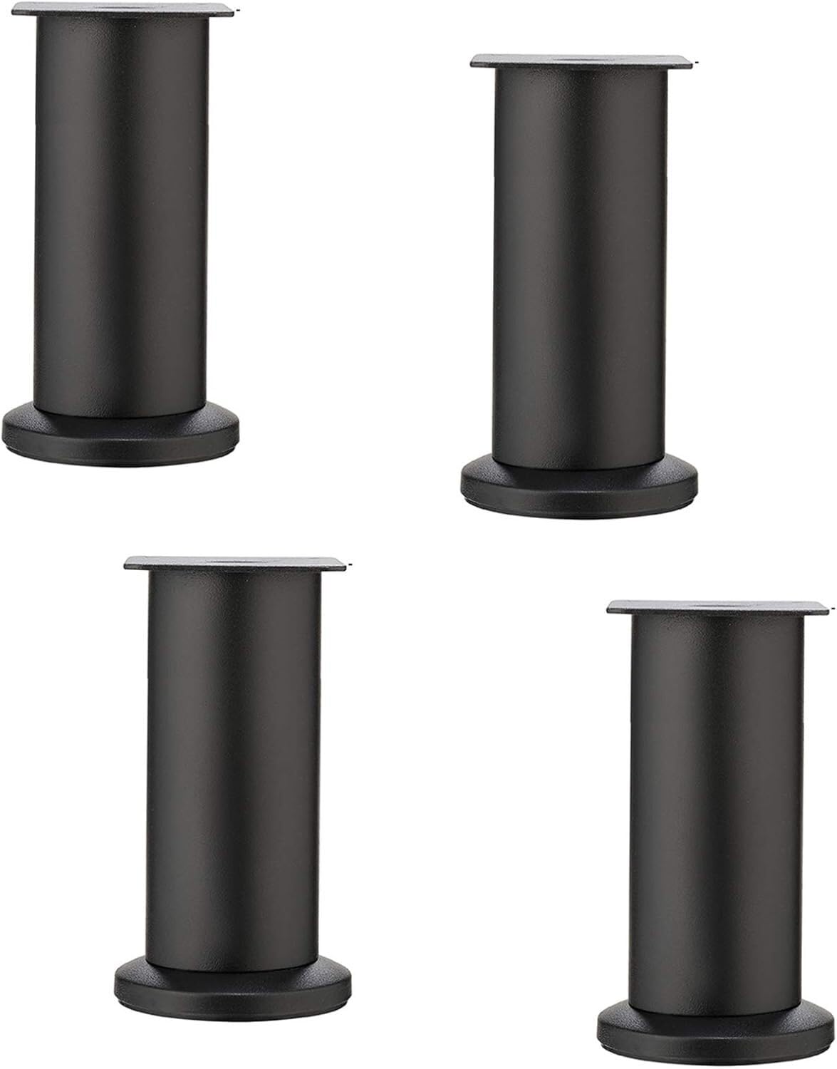 Rhllvj Black Adjustable Metal Table Legs, Replacement Legs For Coffee Table, Desk, Etc., Set Of 4, Cabinet Sofa Table Furniture Legs(,8Cm (3.14In))