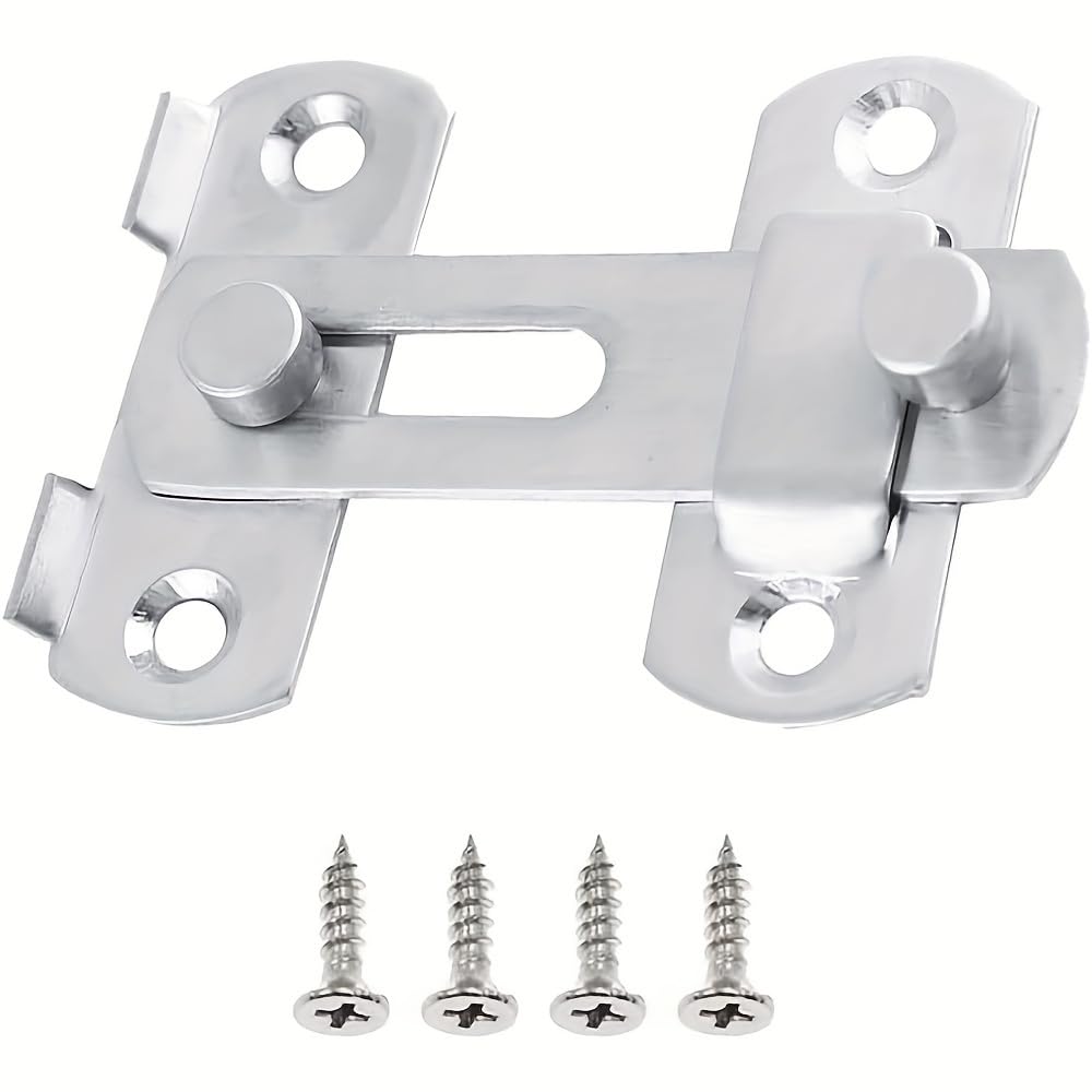 Shuqio 2 Stück Riegelschloss Gartentor Schloss Türfalle Mit 8 Schrauben Geeignet für verschiedene Innentüren wie Türen, Badezimmer, Toiletten, Gärten, Fenster und Türen usw.