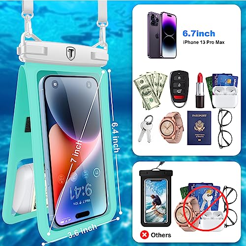 Tiflook FBA-11050120P2 Double Space Waterproof Phone Pouch Case Compatible For Samsung Galaxy S23 S22 S21 S20 S10 Note 20/10/9 Up To 7", Cellphone Case Dry Bag Vacation Beach Essentials thumb #2