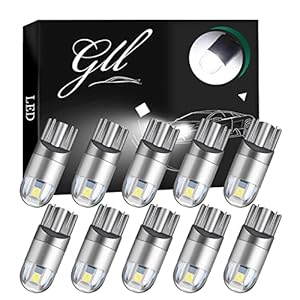 GLL 10pcs T10 501 LED Lampen 3030 2SMD W5W LED-Lampen 60 Lumen 7000K Wit