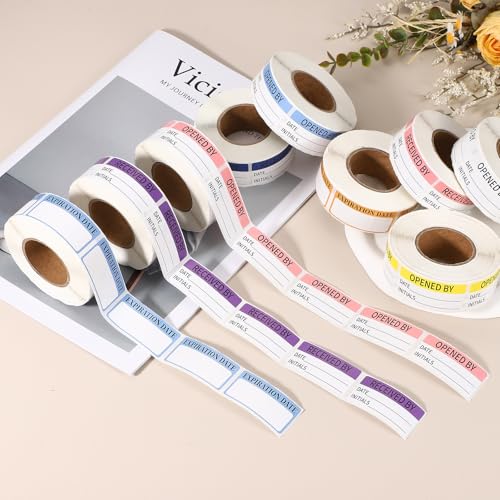 Étiquettes de marquage pour aliments PATIKIL rouleau d'étiquettes adhésives amovibles 2 x 1 po - 4