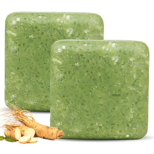 YOFDAL 2 piezas de champú sólido ecológico anticaída, champú sólido natural vegano para el crecimiento del cabello graso