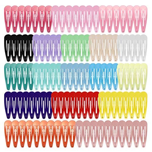 baotongle 180 Stücke / 18 Farben Snap Haarspangen Rutschfeste Metall Haarspangen Haarspangen für Frauen Mädchen Jugendliche