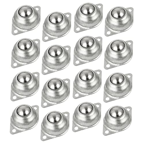 COSMEVIVI 16pcs Ball Transfer Bearings Swivel Caster Wheel Sturdy Carbon Steel Ball Casters for Furniture High Hardness