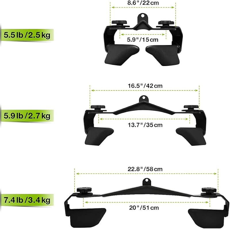 SevnElk Evezős Fogantyú LAT Pull-Down Kábel Húzó Fitness Torony Tricepsz Hátizom Edzés - H1, length: 15 cm