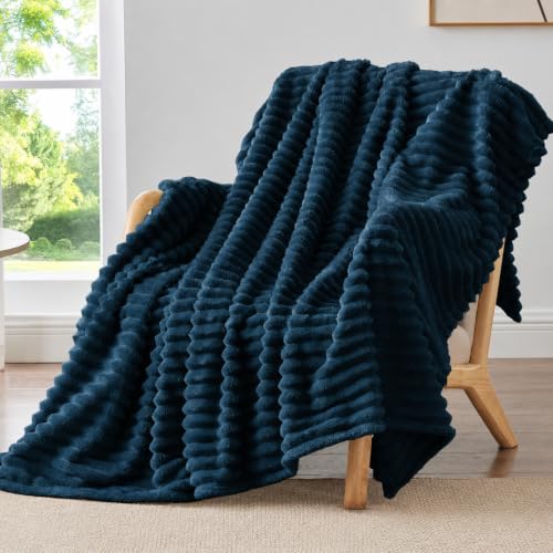 Image of Rangrika.in Ultra Soft Bed Blanket, Premium Flannel Fleece Plush Throw, Ribbed Texture Mink Touch, Lightweight Warm Cozy AC & Mild Winter Use, Machine Washable (Green, Double)