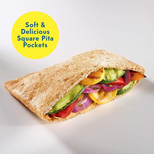 Image of Toufayan Whole Oats & Flax Smart Pockets Pita Bread | Pre-Cut & Scored Sandwich Pockets | Freeze on Arrival (3 Packs, 18 Total)