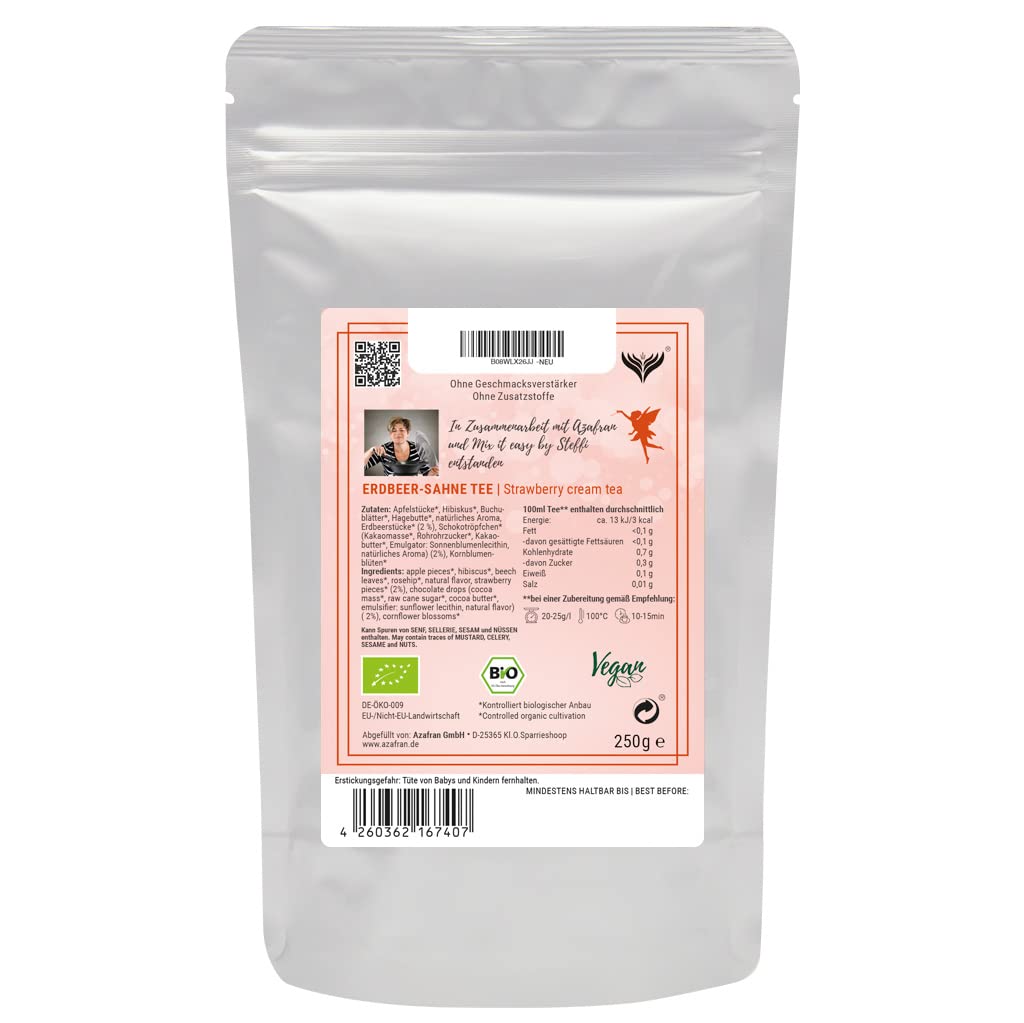 Azafran BIO Erdbeer Sahne Tee lose - Früchtetee by Mix it easy 1kg