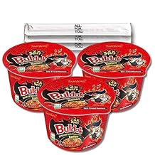 Buldak Ramen Noodles - 2X Spicy Flavor - Big Bowl 3 Pack - Spicy Ramen Noodles Samyang Buldak Ramen Korean Spicy Hot Chicken Stir-Fried Noodles Big Bowl Bundle with 3 ALL.FOR.YOU. Branded Chopsticks