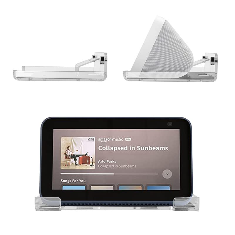 Aokicase For Amazon Echo Show 5 (1st & 2nd Gen) Echo Show 5 Stand Wall Mount, Echo Show 5 Storage Rack (Amazon Echo Show 5, Transparent) E002