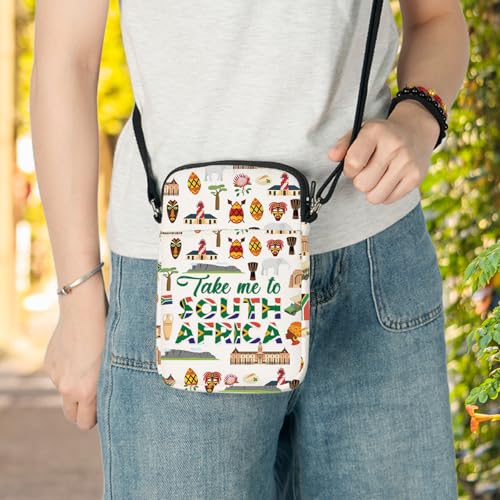 LEVLO South Africa Symbols Crossbody Bag South Africa Souvenir Gift Take Me To South Africa Shoulder Bag Traveler Merch4