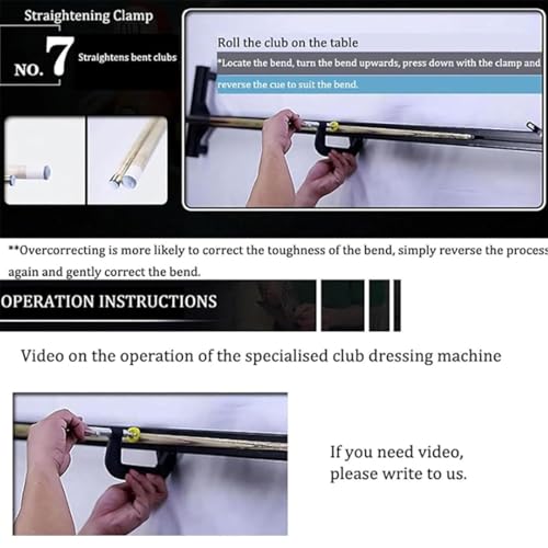 Outil de reparation 7 en 1 pour queue de billard de haute precision - 7