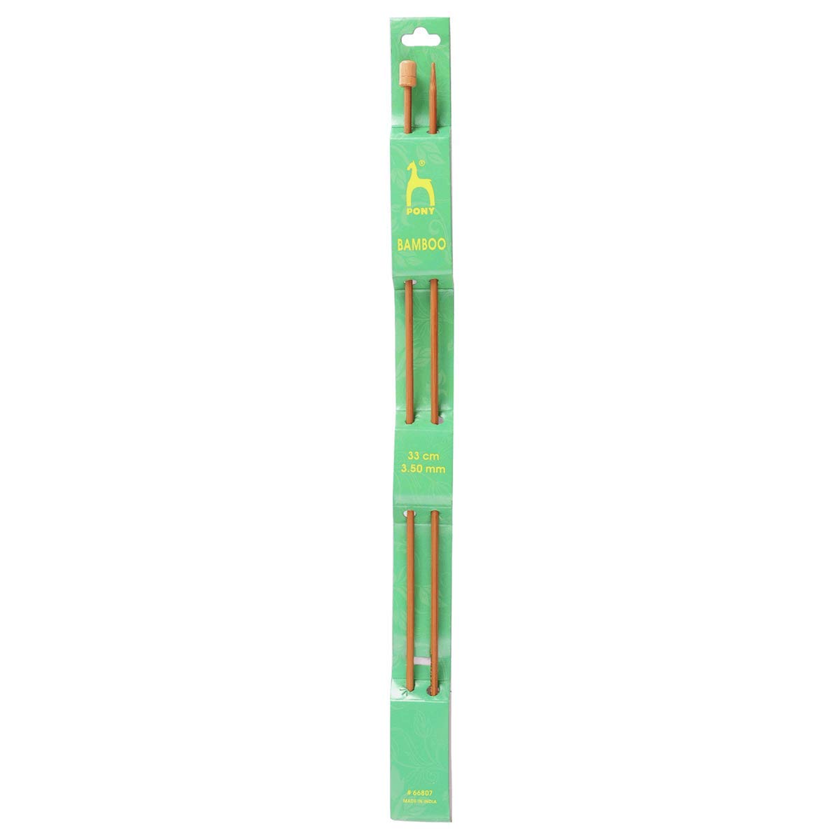 Pony Single Ended Bamboo Knitting Pins, Multi-Colour, 3.5mm