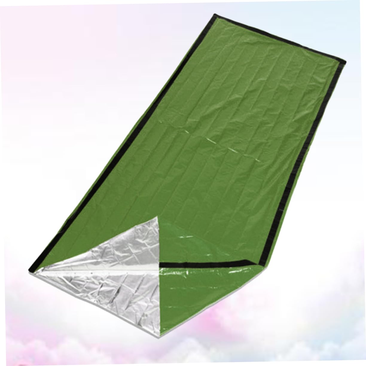 OSOLADY Outdoor Emergency Lightweight Pe Thermal Survival Camping Bag for Winter Autumn Travel Insulated Warm Keeping Blanket Green for Picnics Adventures