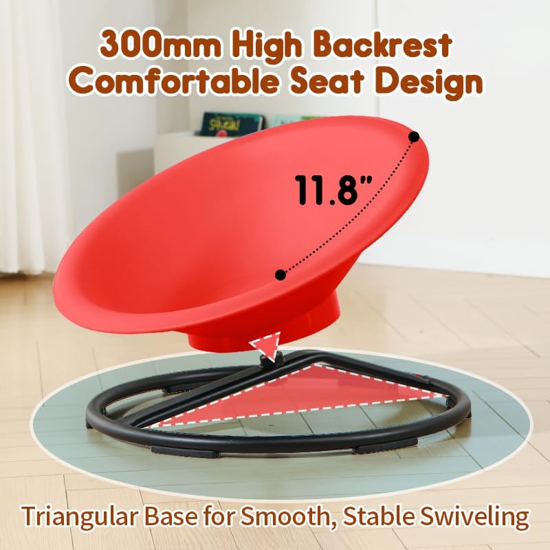 Miniatura 6 de Silla Giratoria para Niños Autistas, Juguetes de Sentarse y Girar para Autismo para Edad 3+, Silla Giratoria Sensorial que Mejora las Habilidades