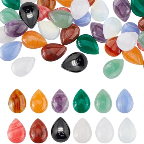 Cabochons en pierre naturelle quartz à dos plat sans trou pour fabrication de bijoux DIY