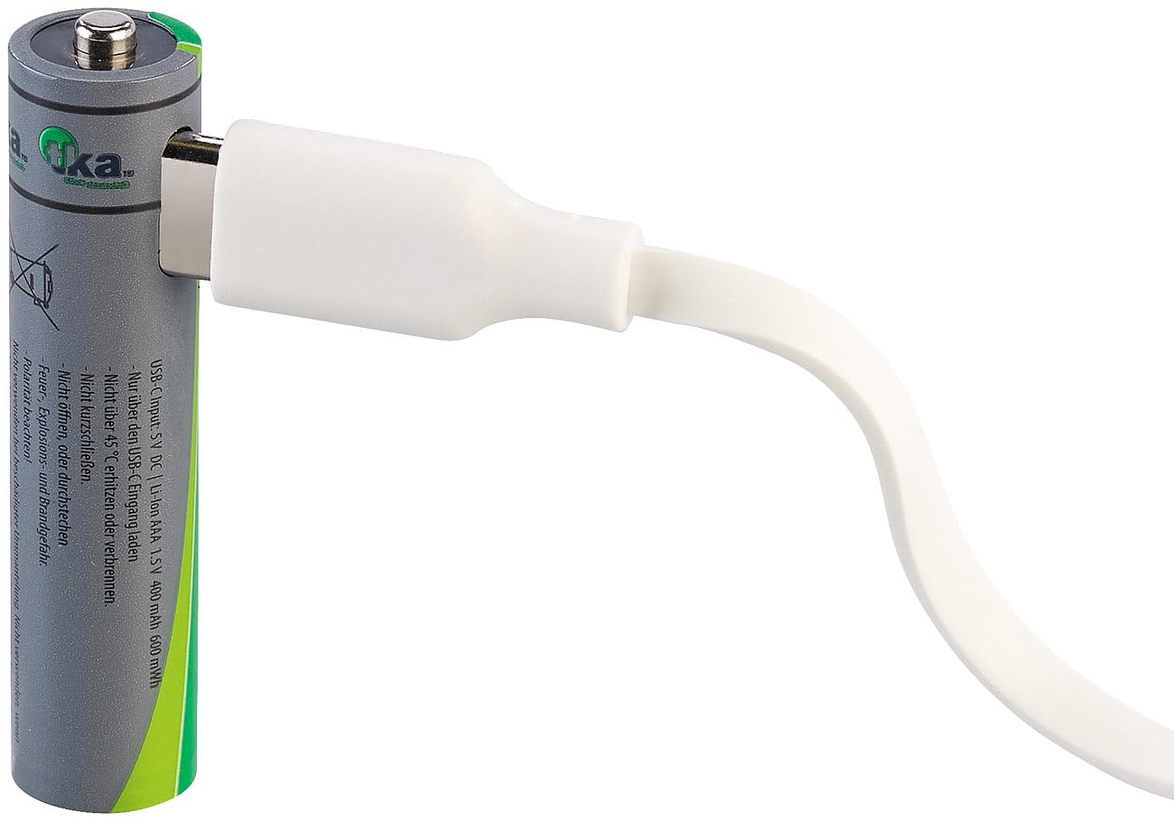 tka Köbele Akkutechnik Set batterie: Set da 8 batterie Ricaricabili, Alta capacità, 8X AA con 3.000 mWh (USB-C, Batteria USB-C ad Alta capacità, RC)