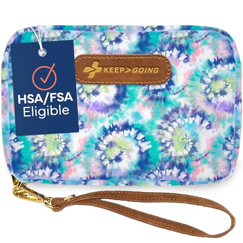 Image of KeepGoing Travel First Aid Kit for Kids – 130 Pc. for Car, Home, Purse, Diaper Bag & Backpack with Latex-Free Bandages - Mini First Aid Kit Travel Size TSA-Approved