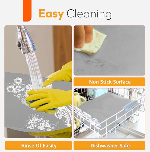 image for ThreadNanny Oven Liners for Bottom of Oven, Silver 17