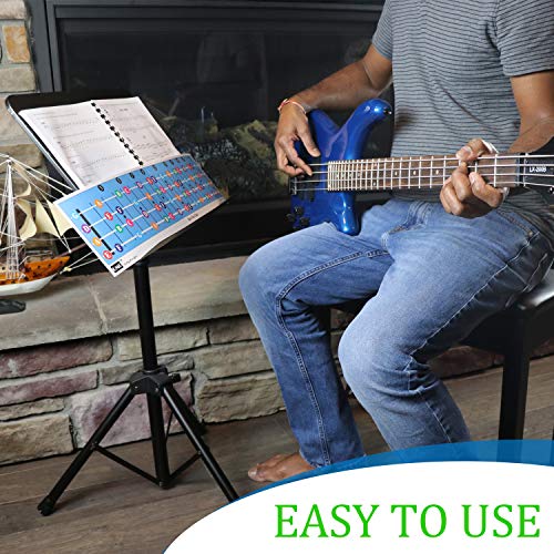 Bass Guitar Fretboard Note Chart, Learn To Play Guitar And Music Theory, Suitable For All Levels, Made In Usa #TOP6