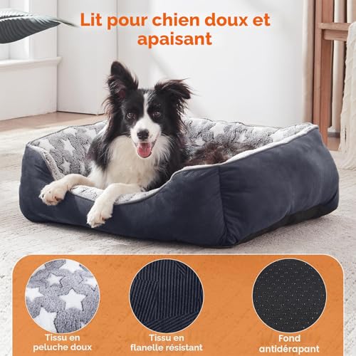 Lit canapé pour chien FURTIME noir XL pour transformer votre salon en zone de détente cosy - 6