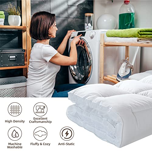 Soulgenix King Mattress Topper, Cooling Mattress Topper, Extra Thick Pillow Top, 400Tc Cotton Mattress Cover, Plush Mattress Pad With 8-21" Deep Pocket Overfilled Snow Down Alternative (78X80 Inches) #TOP6