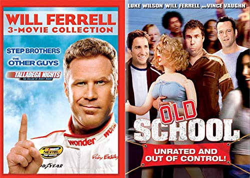 Only Hits Mr. Ferrell's Greatest Hits: Will Farrell 3 Movie Collection Step Brothers/ The Other Guys/ Talladega Nights + Old School Unrated 4 Movie DVD Bundle