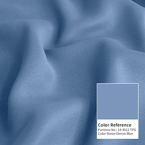 Bgment Rod Pocket And Back Tab Blackout Curtains For Bedroom - Thermal Insulated Room Darkening Curtains For Living Room, 2 Window Curtain Panels ( 42 X 84 Inch, Faded Denim) #TOP3