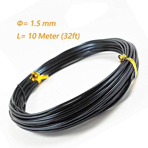 Kebinfen Tree Training Wires for Bonsai Tree, with Bonsai Wire Cutter - Size 1.0 mm/ 1.5 mm/ 2.0 mm (128 Feet Total), Anti-Corrosion and Rust Resistant