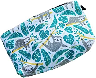 Travel Makeup Bag with Zipper for Purse, Waterproof Canvas Small Cosmetic Bags for Women Girls, Toiletry Bag Pouch Gadget Pencil Case Beauty Cosmetic Organizer