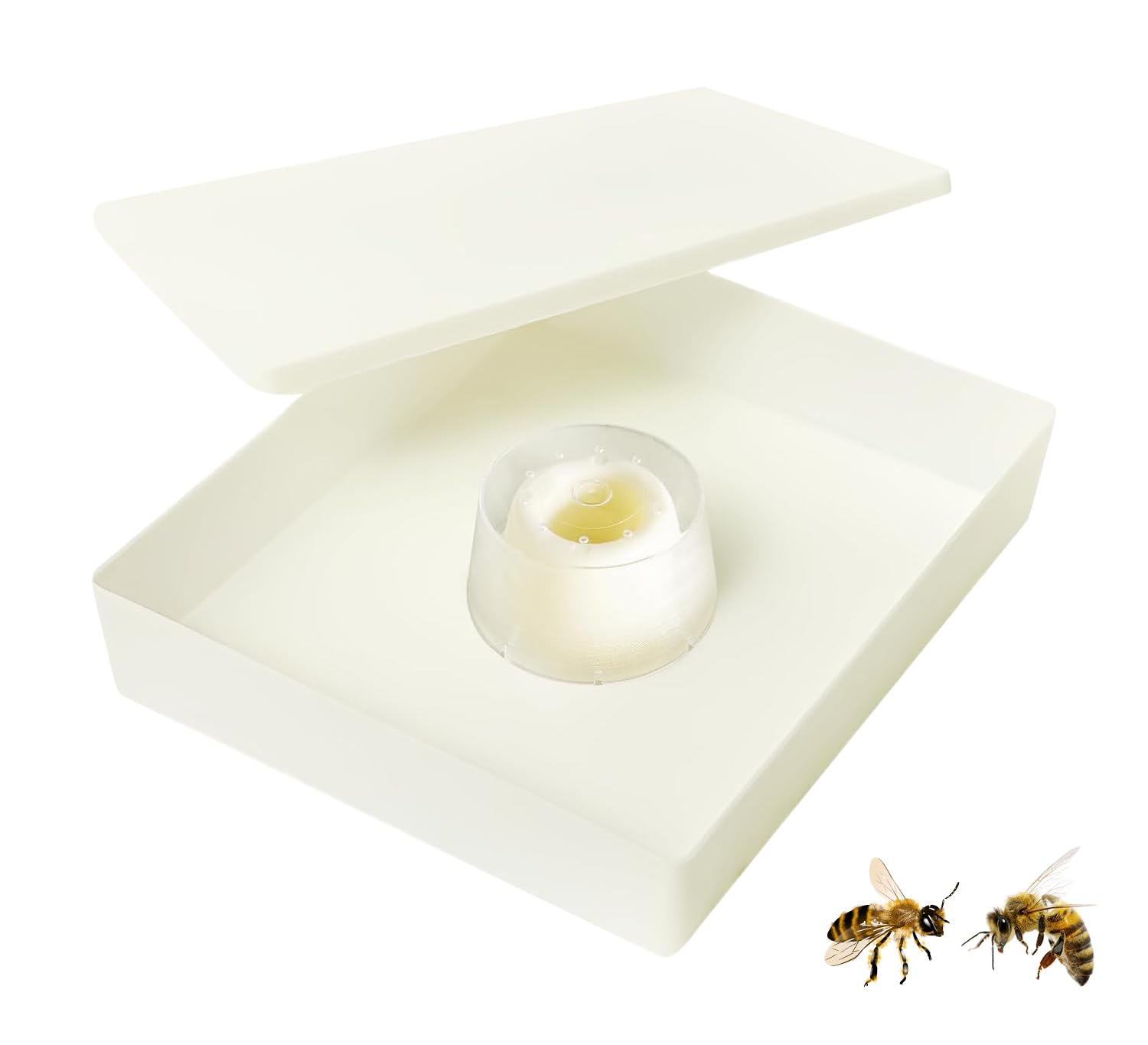 Mangeoire pour ruches avec protection interne 6 l plastique résistant blanc