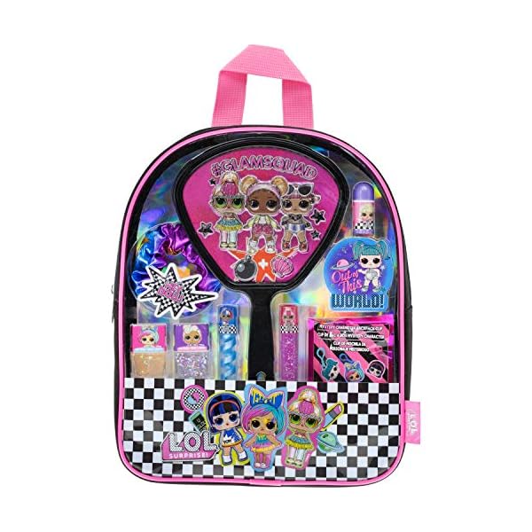 L.O.L Surprise! Townley Girl Rucksack Kosmetik Make-up Set 10-teilig, inklusive Lipgloss, Nagellack, Haargummi, Spiegel…