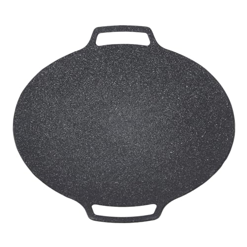 Fesjoy Plancha Redonda de Doble, Sartén de Aleación Aluminio Resistente a los Arañazos para Reuniones Familiares, 1 Plancha Redonda (30CM)