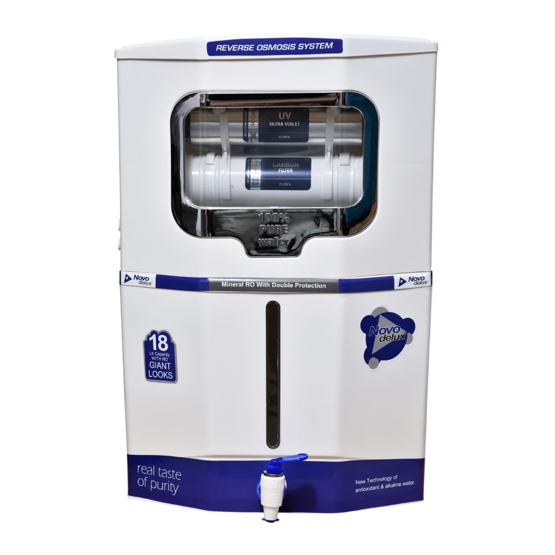 Aqua X Pure Grand Plus Ultimate Health Guard Water Purifier | RO+UV+UF Purification | Smart Copper & Zinc Infusion |18 LPH Output | Safe & Mineral-Rich Drinking Water. (Novo X)