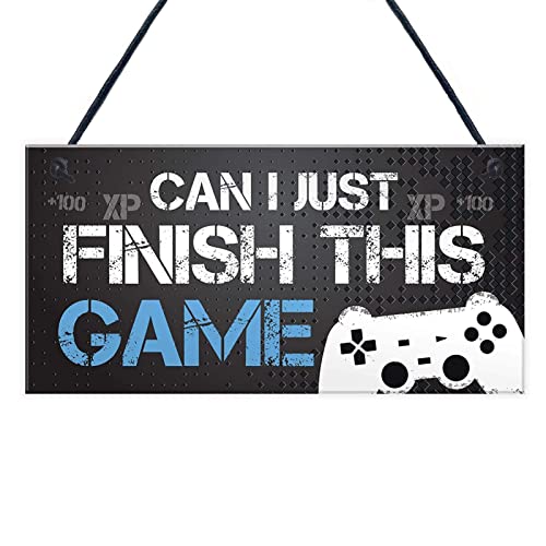 Funny Gamer Gift Gaming Sign for Boys Bedroom Door Man Cave Son Birthday Xmas Gift Wall...